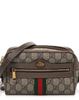 GG Supreme Monogram Web Mini Ophidia Shoulder Bag Brown