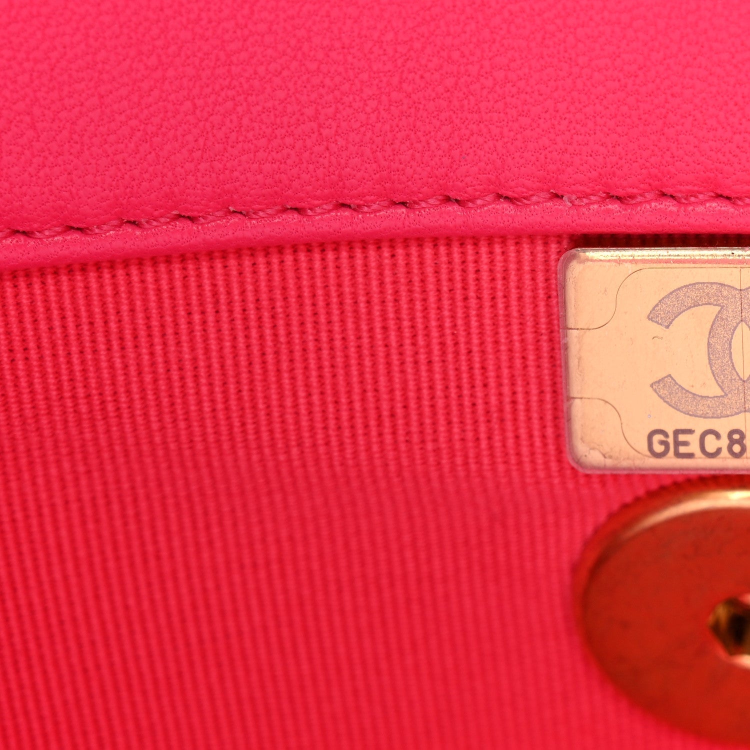 Lambskin Quilted CHNL 19 Hobo Pink