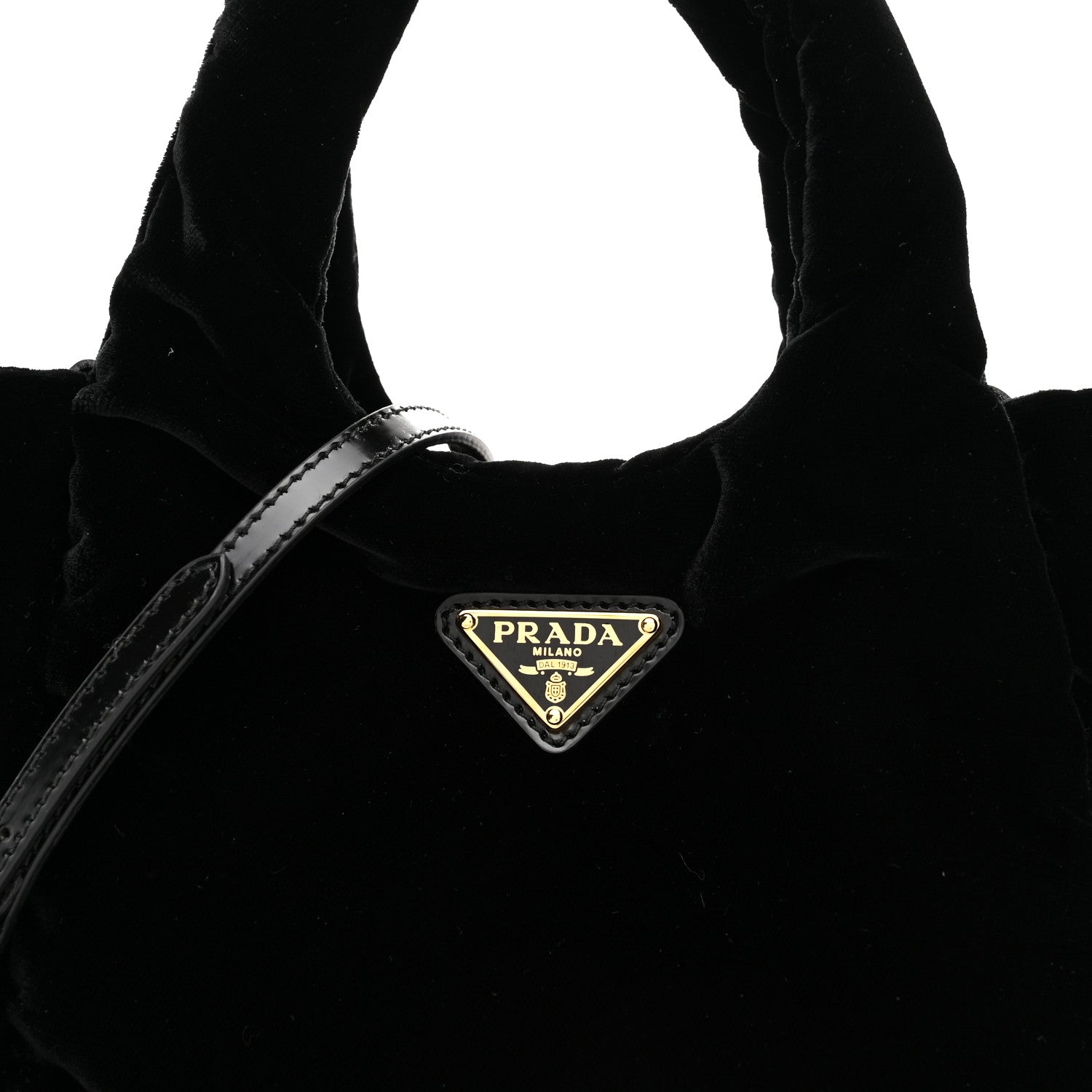 Padded Velvet Mini Bag Black