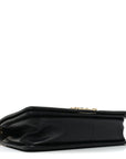 Lambskin Chevron Quilted Medium Boy Flap Black