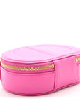 Calfskin CD Signature Oval Crossbody Camera Bag Rani Pink