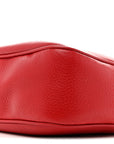 Pebbled Calfskin Small Soho Disco Bag Vibrant Red