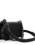 Caviar Quilted Small Boy Flap Black