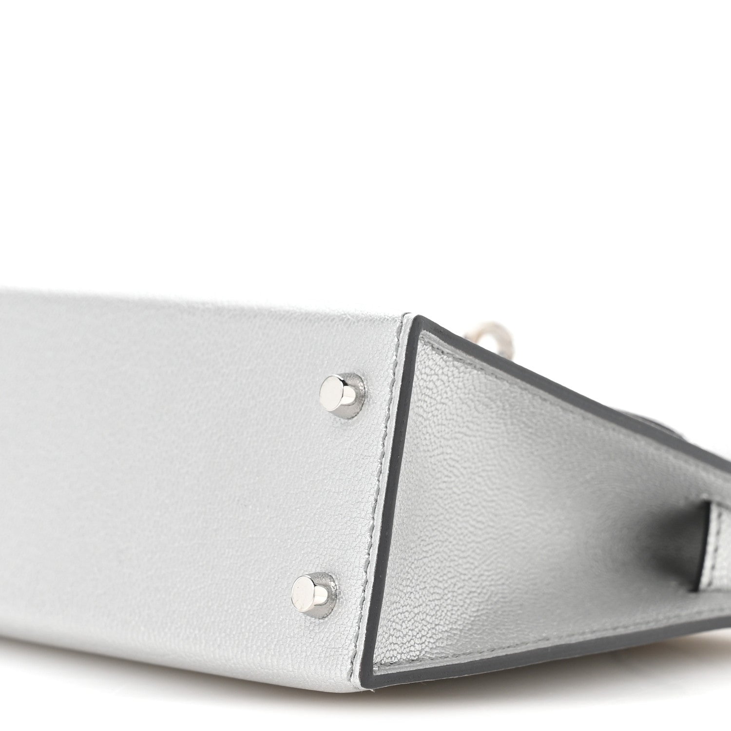 Metallic Chevre Chamkilight Mini Kelly Sellier 20 Argent