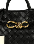Nappa Intrecciato Small Andiamo Shoulder Bag Black
