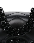 Calfskin Matelasse Monochrome GG Marmont Chain Belt Bag Black