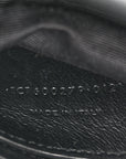 Sheepskin Matelasse Chevron Monogram Monochrome Medium College Bag Black