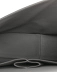Caviar Quilted Jumbo Double Flap Grey
