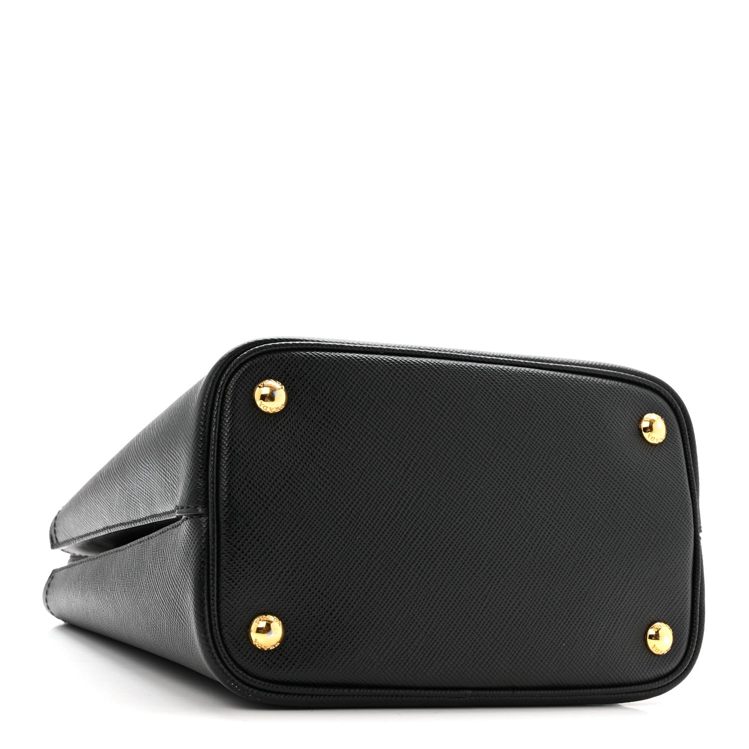 Saffiano Cuir Medium Panier Bucket Bag Black Fuoco