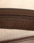 GG Supreme Monogram Textured Dollar Calfskin Web Ophidia Wristlet Shoulder Bag Beige Ebony New Acero