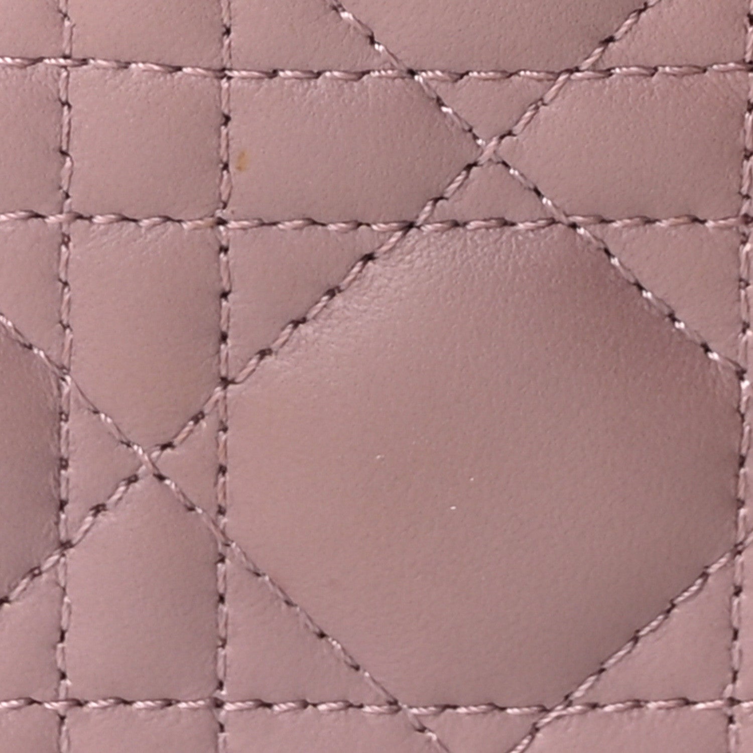 Lambskin Cannage Small Lady D-Joy Peony Pink