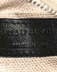 Linen Calfskin Small Rive Gauche Tote Greggio Natural