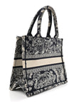 Calfskin D1ORiviera Toile De Jouy Small Book Tote With Strap Blue Multicolor