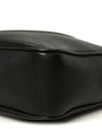 Pebbled Calfskin Small Soho Disco Bag Black