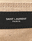 Linen Calfskin Small Rive Gauche Tote Greggio Natural