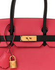 Chevre Mysore Horseshoe Birkin 30 Bougainvillea Black