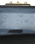Grained Calfskin Bee Star Small Padlock Shoulder Bag Black