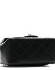 Lambskin Quilted Mini Square Flap Black