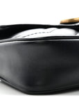 Calfskin Matelasse Super Mini GG Marmont Shoulder Bag Black