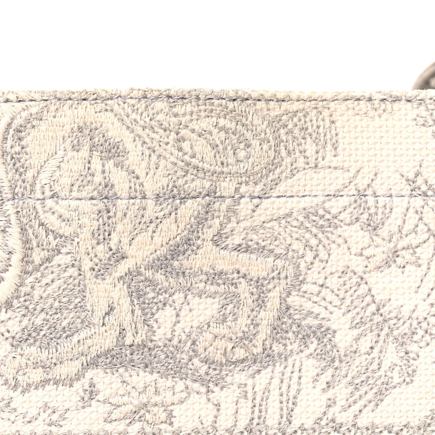 Canvas Embroidered Medium D1ORiviera Toile De Jouy Book Tote Gray