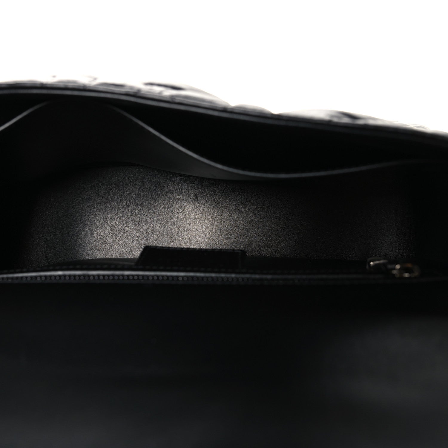 Calfskin Macrocannage Large Caro Bag Black