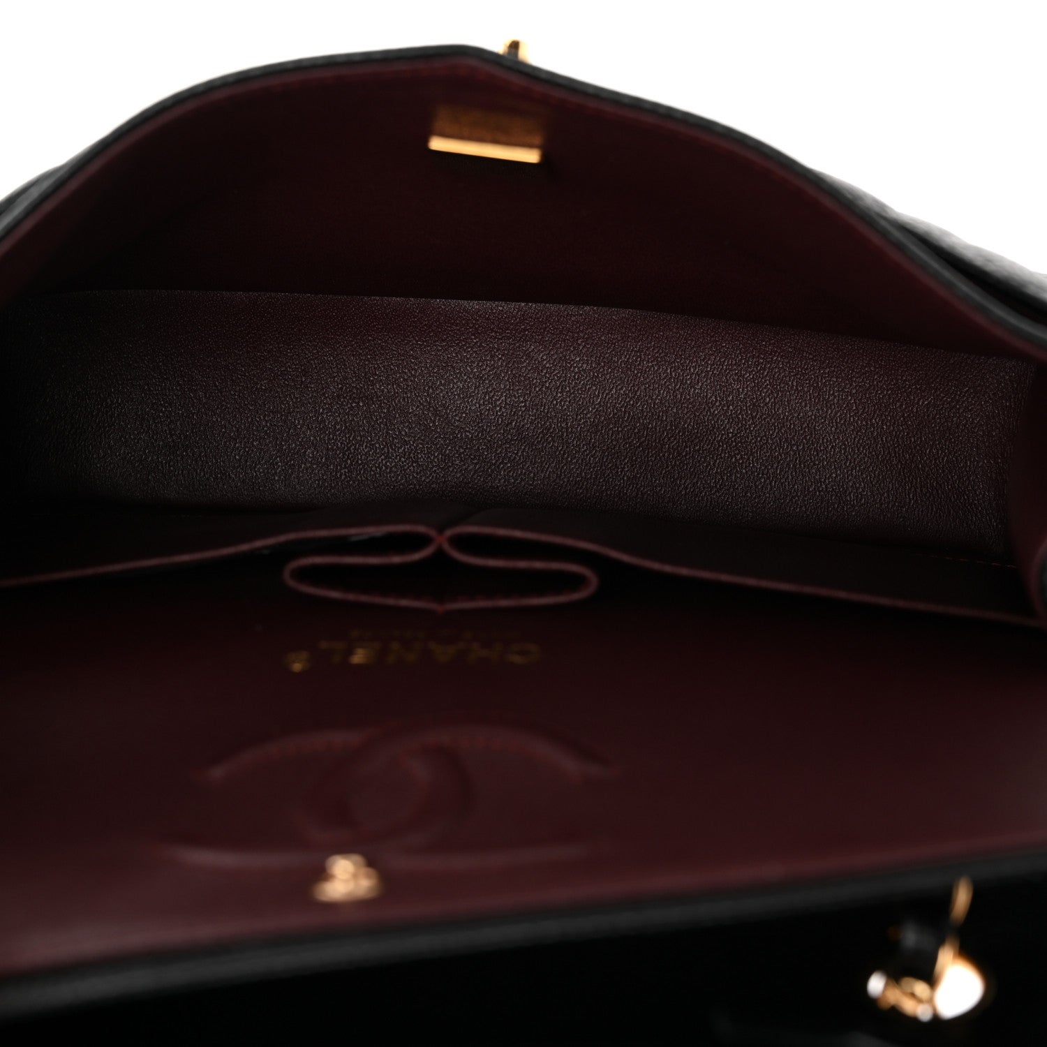 Caviar Quilted Small Double Flap Black