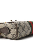GG Supreme Monogram Web Mini Ophidia Shoulder Bag Brown