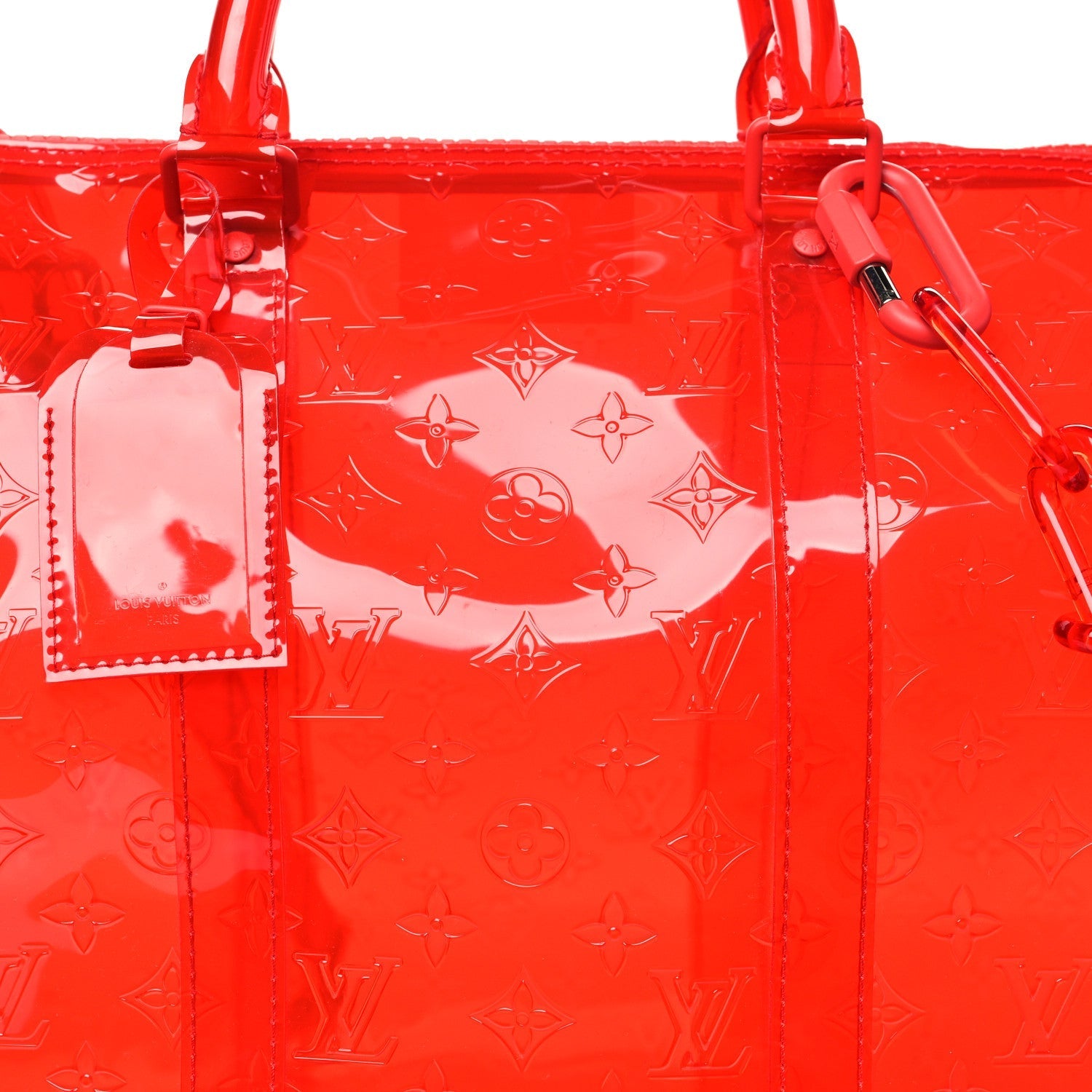 PVC Monogram Keepall Bandouliere 50 Grenadine Red