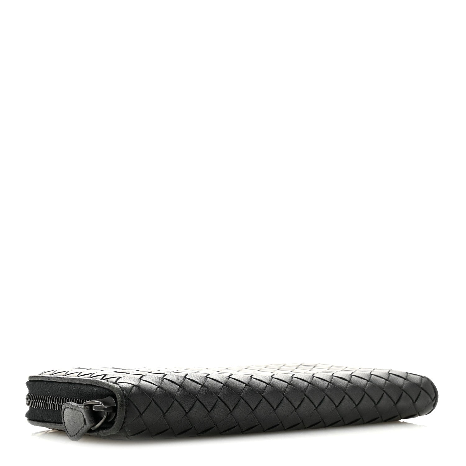 Nappa Intrecciato Zip Around Wallet Black