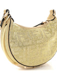 Crystal Vitello Laminato Suede FF Nano FNDIgraphy Hobo Charm Platino