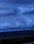 Metallic Calfskin Y Quilted Monogram Toy Loulou Crossbody Bag Blue Royal