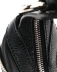 Calfskin Small Repeat Zip Hobo Black