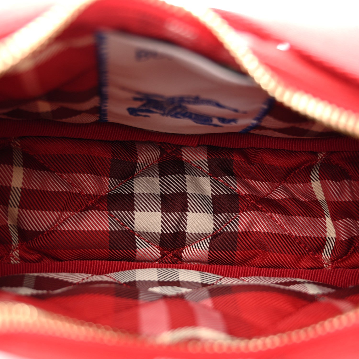 Nylon Horseshoe Crossbody Bag Crayon Red