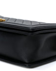 Calfskin Quilted New Medium Boy Flap Black