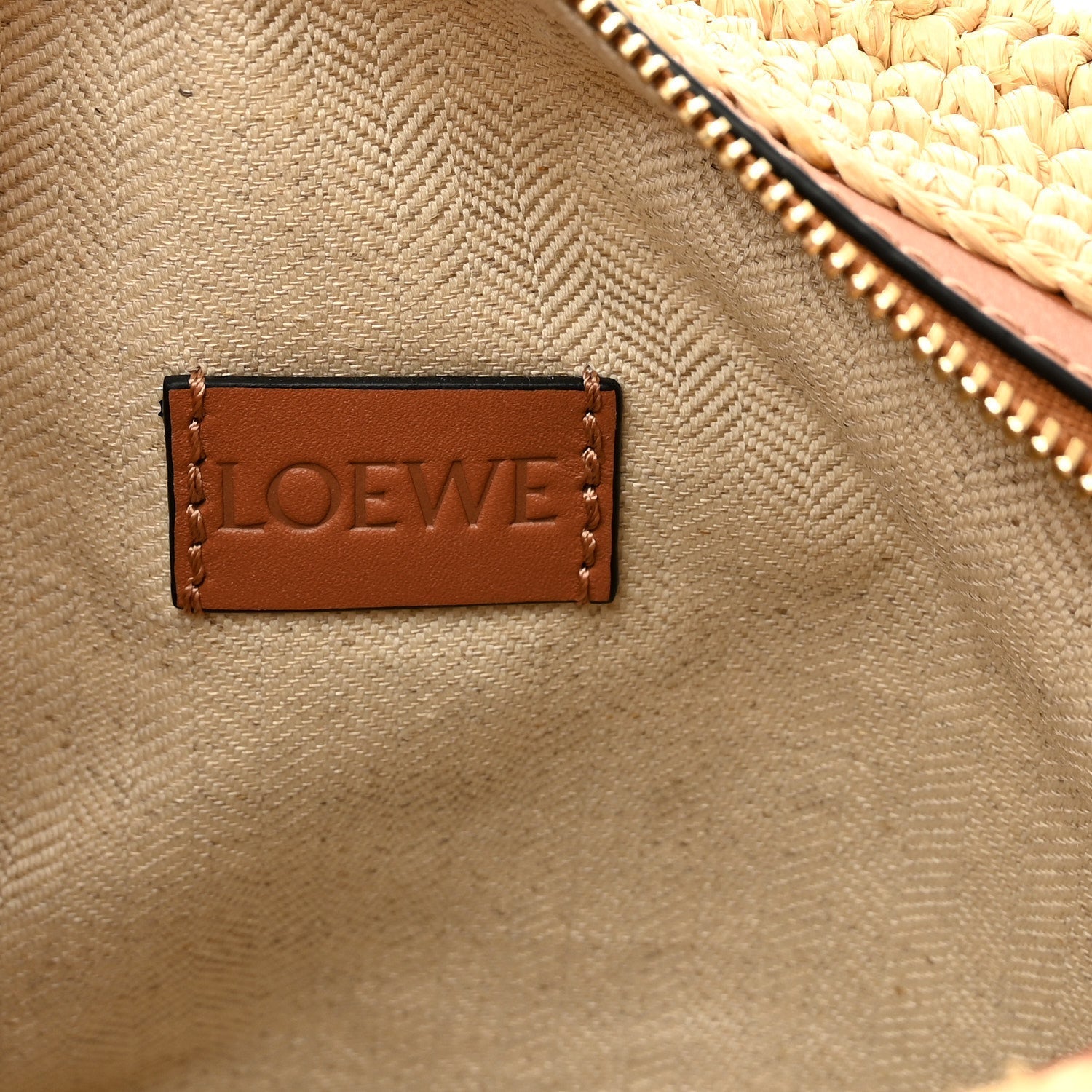 Calfskin Raffia Paulas Ibiza Pochette Bag Natural Tan