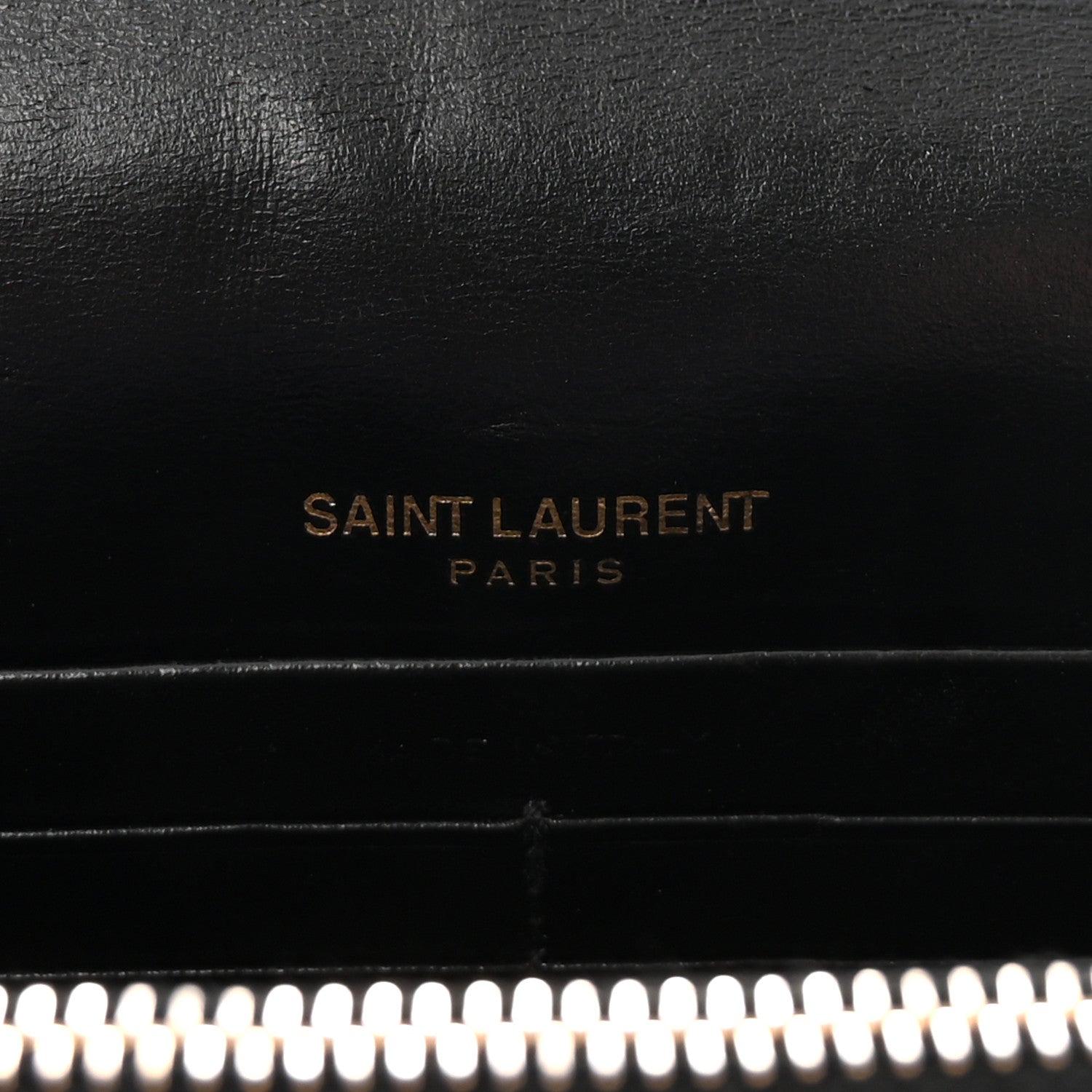 Calfskin Crocodile Embossed Kate Monogram Tassel Chain Wallet Black