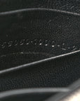 Shiny Calfskin Monochrome Crocodile Embossed Hourglass Chain Bag Black