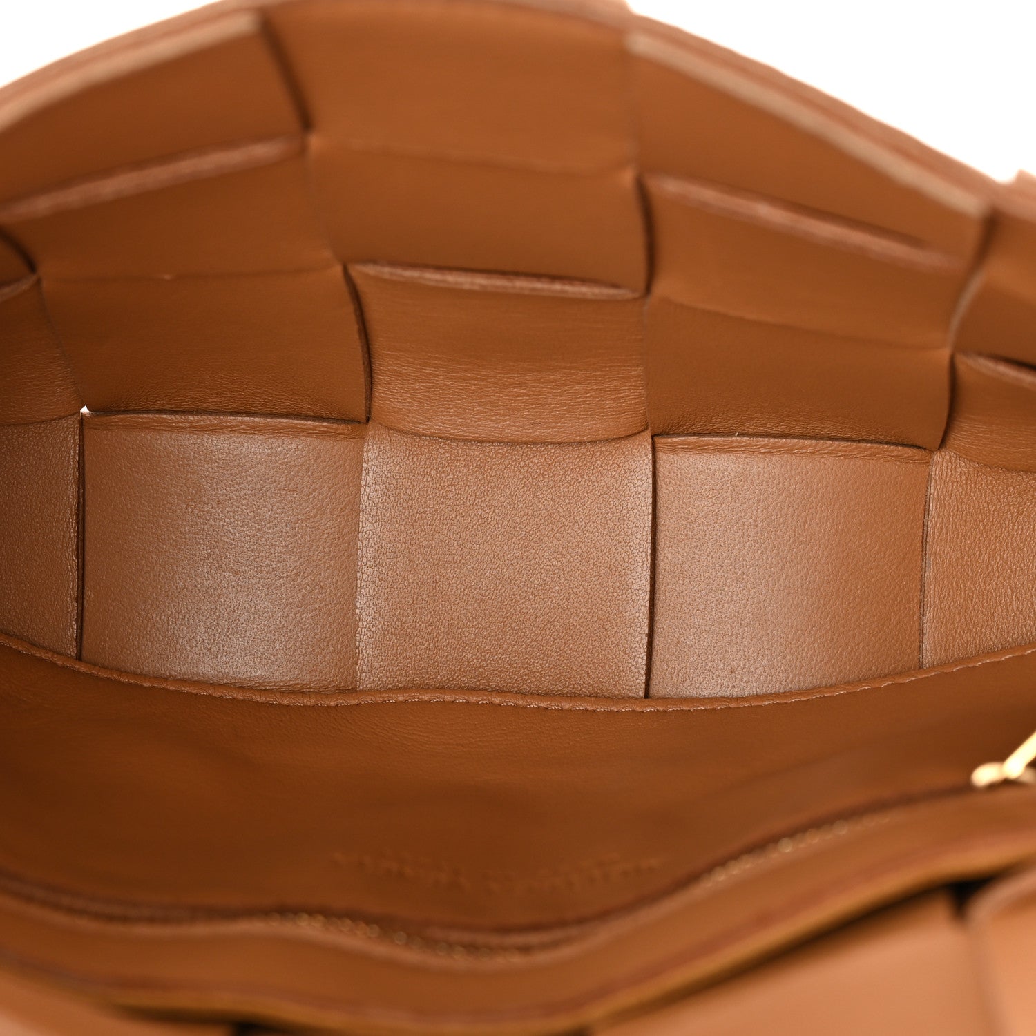 Lambskin Maxi Intrecciato Cassette Crossbody Bag Caramel