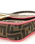 Fabric Jacquard FF 1974 Roma Armor Mini Baguette Tobacco Moro Fuxia Fluo