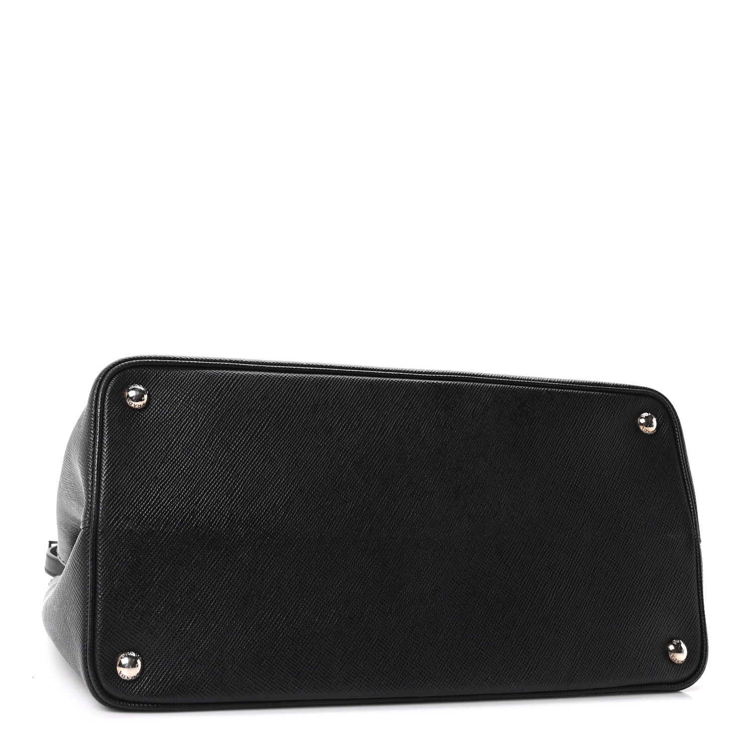 Saffiano Cuir Large Double Bag Black Fuoco