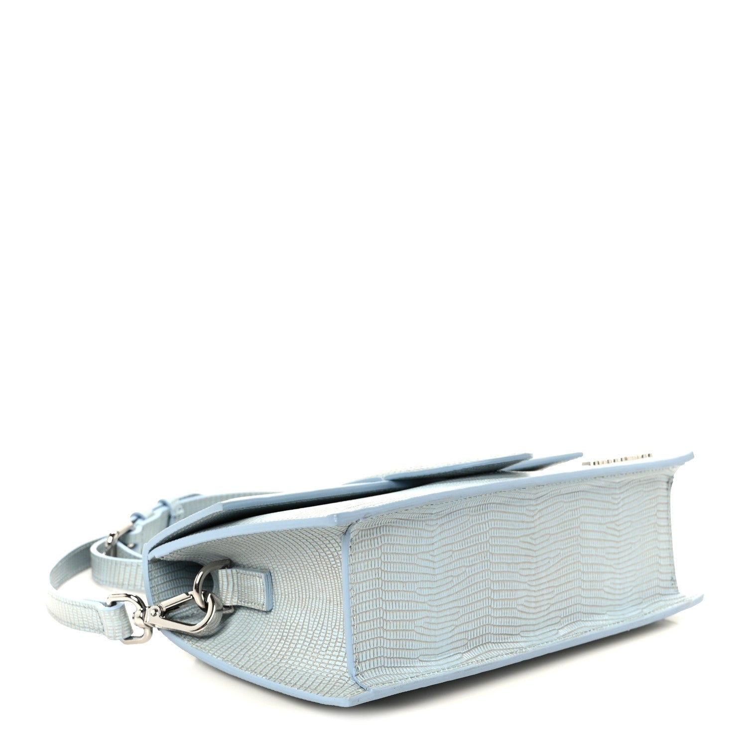 Calfskin Lizard Embossed Le Grand Bambino Light Blue