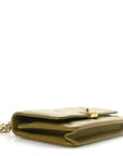 Lambskin Quilted CHNL 19 Wallet On Chain WOC Green