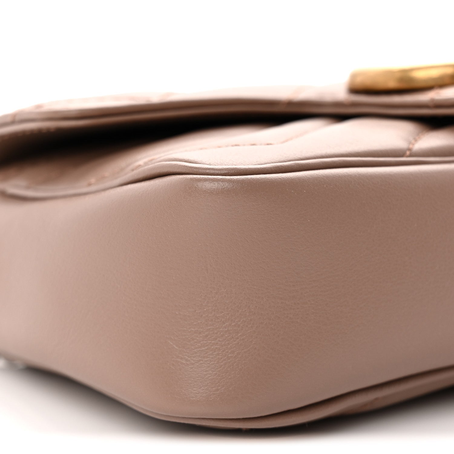 Calfskin Matelasse Super Mini GG Marmont Shoulder Bag Porcelain Rose