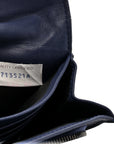 Nappa Intrecciato Continental Flap Wallet Dark Blue
