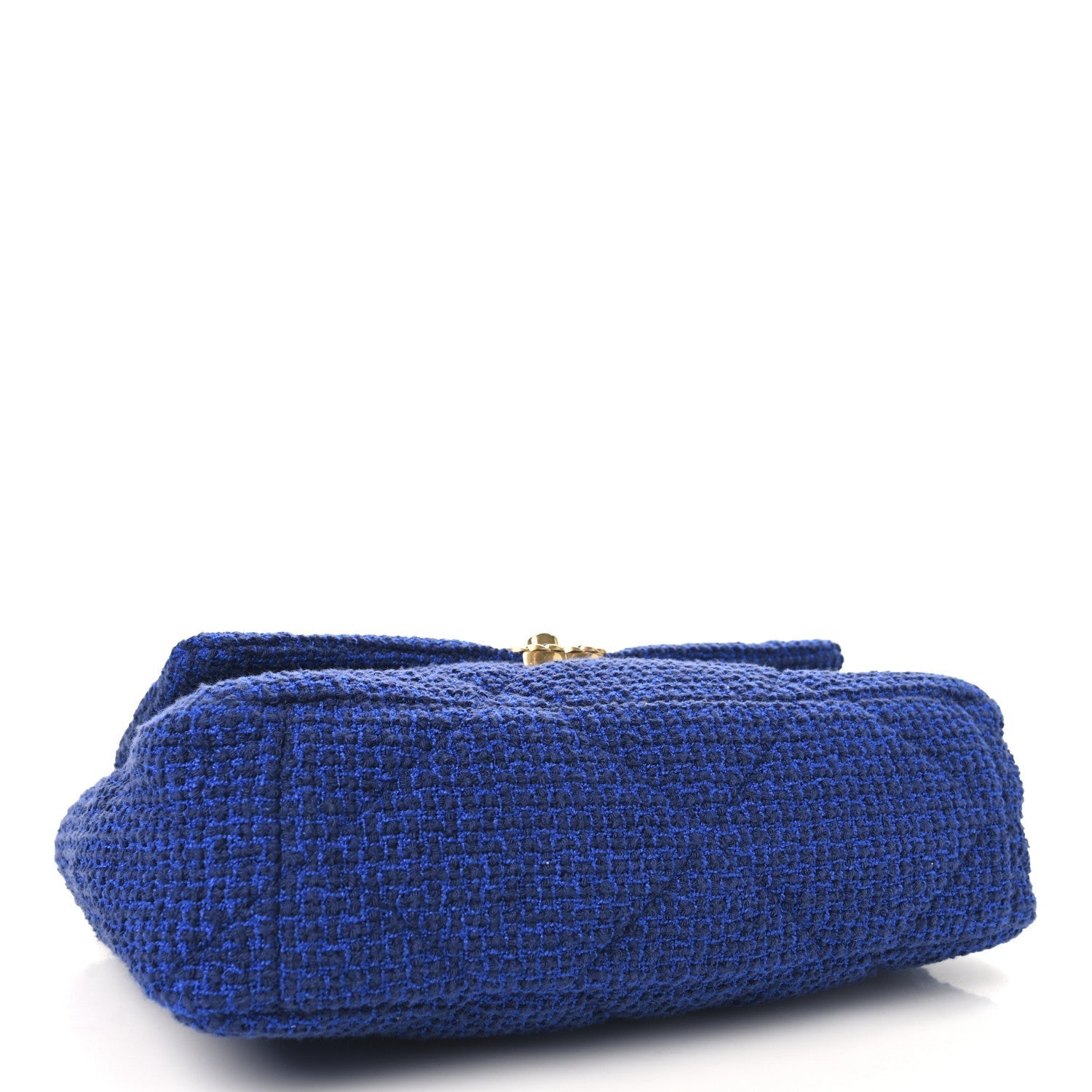 Tweed Quilted Large CHNL 19 Flap Blue