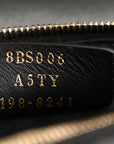 Vitello Cruise F is FNDI Bi-Color FF 1974 Embossed Medium Envelope Wallet On Chain Black Maya