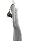 Metallic Agneau Arena Le Cagole Shoulder Bag XS Dark Bronze