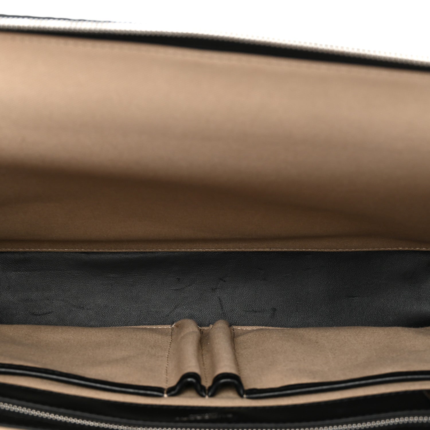 Calfskin Embossed TB Triple Stud Briefcase Black