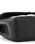 Caviar Quilted Small Double Flap Black