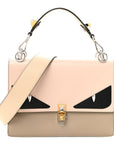 Vitello Liberty Lucido Metal Monster Eyes Studded Kan I Shoulder Bag Cuoio Bubblegum Light Blue